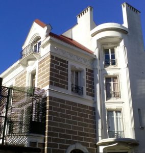 A sunny view of the French pop singer Dalida’s house situated in Rue d’Orchampt Paris 75018